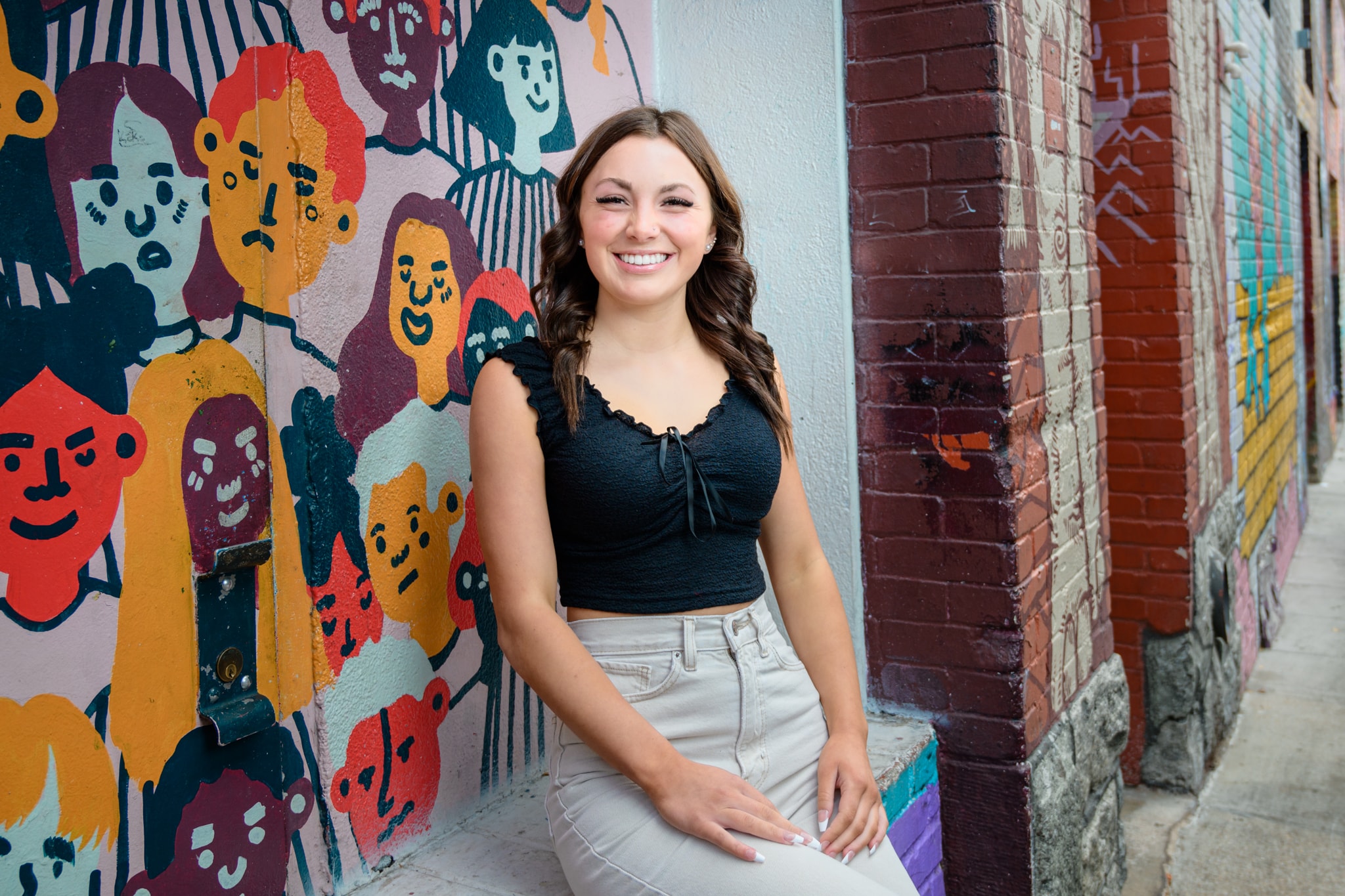 Eagle senior photographer — colorful street art mural portrait
