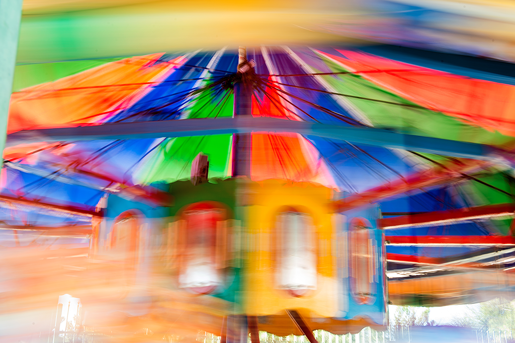 Colorful Carousel spinning